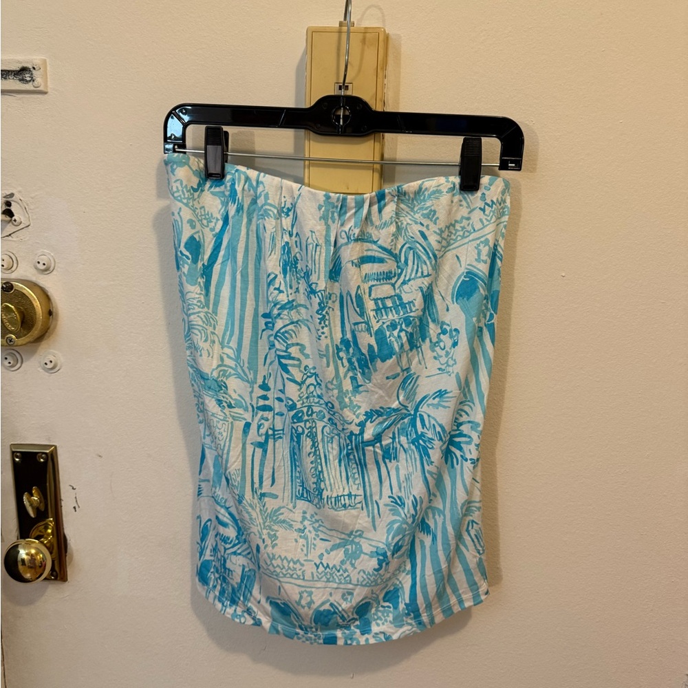 Lilly Pulitzer Blue and White Resort Skirt